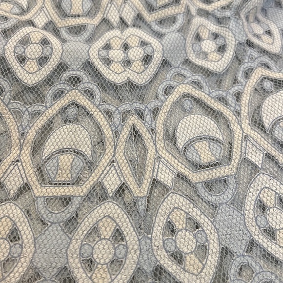 HD in Paris an Anthropology brand blue lace shirt w peplum size 6 - Picture 6 of 14